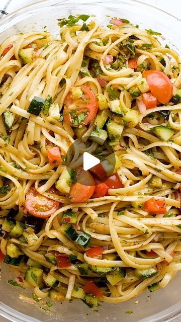 Sandy Coughlin on Instagram: "Best holiday LINGUINE SALAD! Affordable, easy, tasty, cheesy. 🇺🇸 Perfect for #4thofjulyeats TAP recipe link in bio https://reluctantentertainer.com/linguine-salad/ #reluctantentertainer #linguinipasta #linguinisalad #pastasalad #meatlessfridays" Linguine Salad, Linguini Salad, Linguini Pasta, Linguine, Pasta Salad, Holiday Fun, Link In Bio, Tap, Salad