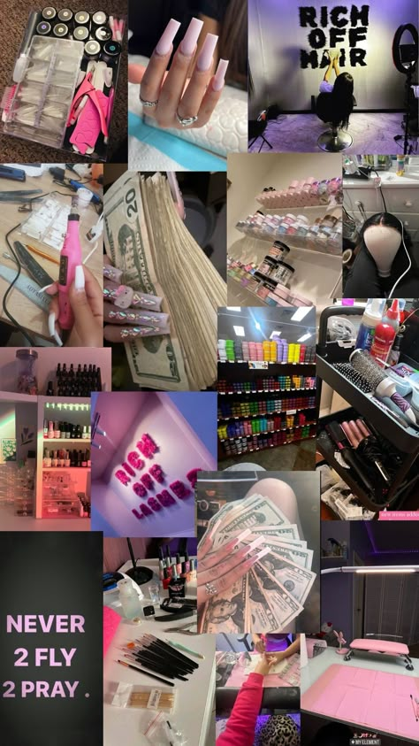 Hair Tech Aesthetic, Black Nail Tech, Nursing School Inspiration, Girl Heaven, Life Goals Future, Vision Board Examples, I Love Being Black, Pink Lifestyle, Small Business Inspiration