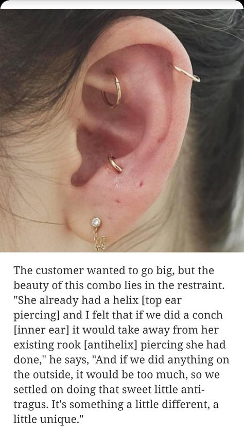 Top Ear Piercing, Constellation Piercings, Anti Tragus Piercing, Anti Tragus, Ear Piercings Helix, Cool Ear Piercings, Pretty Ear Piercings, Cute Ear Piercings, Piercing Inspo