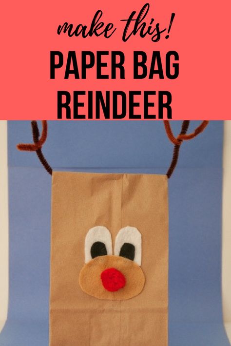 Make a paper bag reindeer with your child this Christmas season. #papercrafts #wintercrafts #christmas #christmascrafts #finemotorskills #craftsforkids #craftswithkids #kidcrafts #holidaydecor #artsandcrafts #educationdotcom Reindeer Lesson Plans, Reindeer Paper Bag, Paper Bag Reindeer, Make A Paper Bag, Fun Holiday Crafts, Counseling Tools, Paper Bag Crafts, Reindeer Craft, Bag Craft