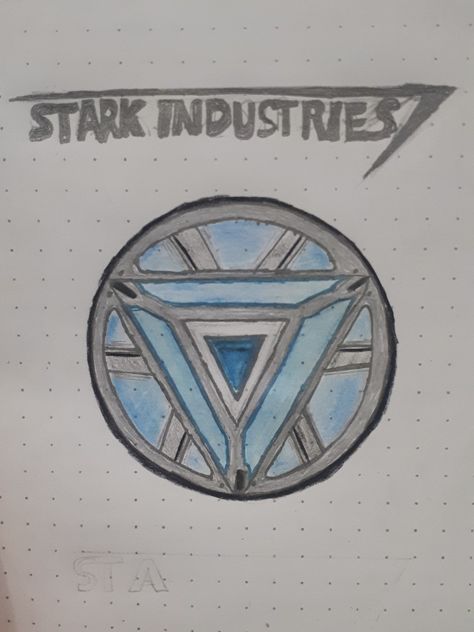 Tony Stark Heart Drawing, Tony Stark Drawing Easy, Avengers Tower Drawing, Arc Reactor Drawing, Stark Industries Logo, Anime Drawings For Beginners, Drawings For Him, Iron Man Arc Reactor, Arc Reactor