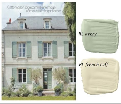 French Country Exterior, House Colors Exterior, Exterior House Colors Ranch Style, Exterior House Colors Stucco, Green Shutters, Exterior House Colors Combinations, House Paint Color Combination, French Exterior, Exterior House Paint Color Combinations