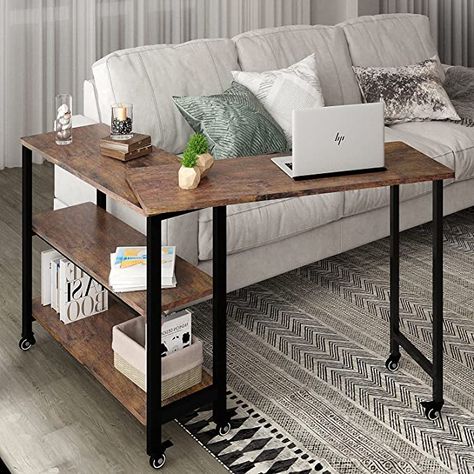 Couch Desk, Couch Table, Laptop Table, Sofa Side Table, End Tables With Storage, Office Furniture Desk, Table Storage, Small Living Rooms, Sofa Table