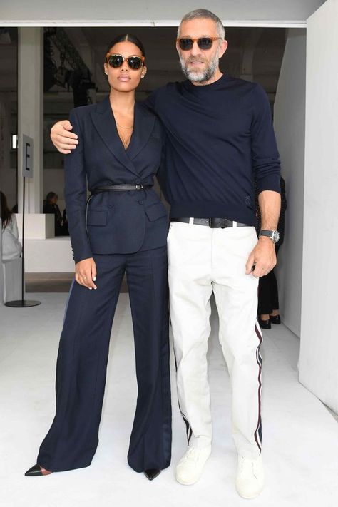 WHO: Vincent Cassel Korean Couple Fashion, Navy Outfits, Couples Fashion, Outfit Elegantes, Best Dressed Man, Stylish Couple, Mode Casual, Fashion Couple, Couple Outfits