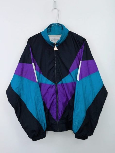 jacket Vintage Jackets Retro, Vintage Jacket Outfit, 80s Windbreaker, 90s Windbreaker, 80s Jacket, Thrifted Outfits, Retro Jacket, 90s Outfit, Vintage Windbreaker