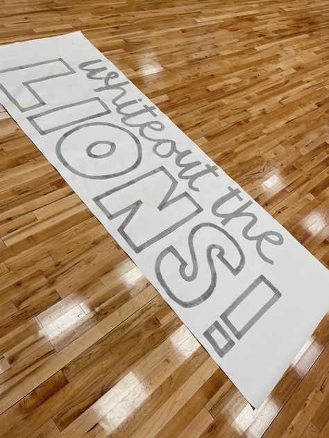 White Out Pep Rally Ideas, White Out Signs Football, White Out Poster Ideas Football, White Out Football Game Poster, Pep Rally Banner Ideas, Fnl Sign Ideas, White Out Football Posters, White Out Football Game Signs, White Out Posters Football