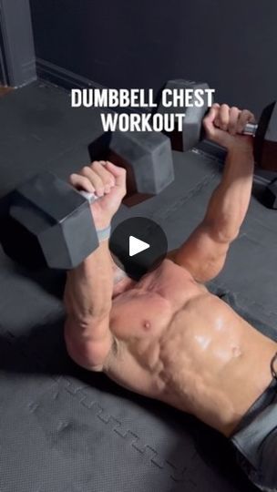 Dumbell Chest Workout, Dumbbell Chest Workout, Chest Workout At Home, Dumbbell Press, Gym Workout Chart, Workout Chart, Chest Workouts, Chest Workout, Upper Body Workout