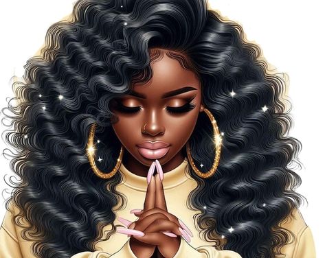 Prayer Clipart, Woman Praying, Girl Praying, Praying Hands, Girl Clipart, Women Of Faith, American Woman, African American Women, Inspirational Images