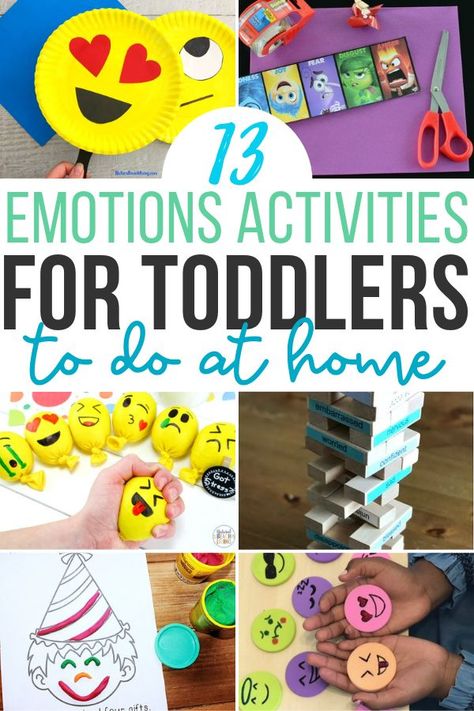 Emotions Activities for Toddlers are a sure way to help them understand feelings at a very young age. These are 10 games and activities to teach children empathy. Emotion Activities For Toddlers, Emotions Activities For Toddlers, Emotion Activities, Emotions Preschool Activities, Feelings Preschool, Toddler Feelings, Emotions Game, Feelings Games, Understanding Feelings