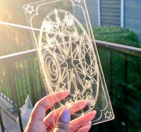 Cristal card Card Magic Aesthetic, Card Captor Sakura Aesthetic, Magic Girl Aesthetic, Cardcaptor Sakura Aesthetic, Id Card Aesthetic, Clamp Anime, Crystal Cards, Cards Aesthetic, Card Aesthetic