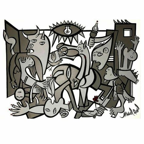 Guernica Painting, Guernica Picasso, Picasso Cubism, Pablo Picasso Art, Brain Art, Classroom Art Projects, Picasso Art, Amnesty International, Abstract Pictures