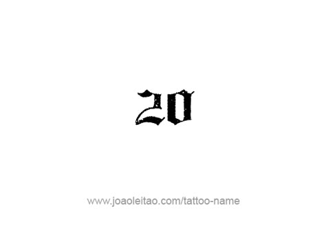 Tattoo Design Number Twenty Number 20 Tattoo, 20 Tattoo Number, 20 Number Design Fonts, 20 Tattoo, Tattoos With Names, Number Tattoo Fonts, Tattoo Perna, 20 Number, Hair Layers