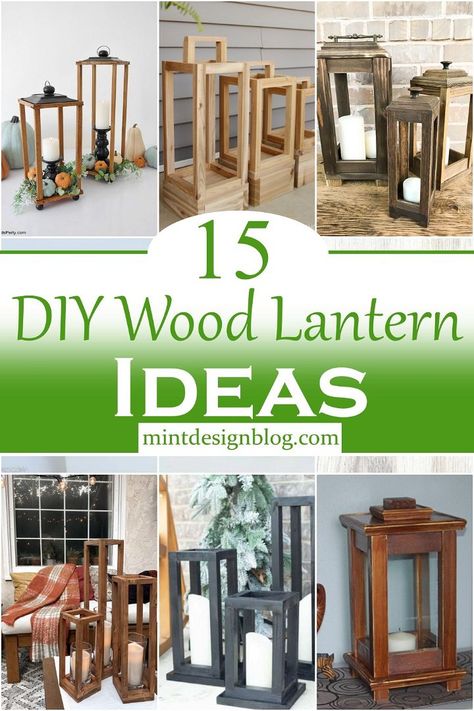 Wooden Lantern Decor, Wood Lantern Decor, Diy Wood Lanterns, Wood Lantern Diy, Diy Wooden Lantern, Wooden Lanterns Diy, Wood Lantern Centerpiece, Porch Lanterns, Wood Lanterns