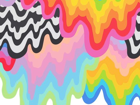 Rainbow Drip by Casey Yoshida | Dribbble | Dribbble Aesthetic Drip, Dripping Paint Art, Drip Art, Drip Design, Rainbow Paint, Posca Art, Rainbow Wallpaper, Drip Painting, Rainbow Art