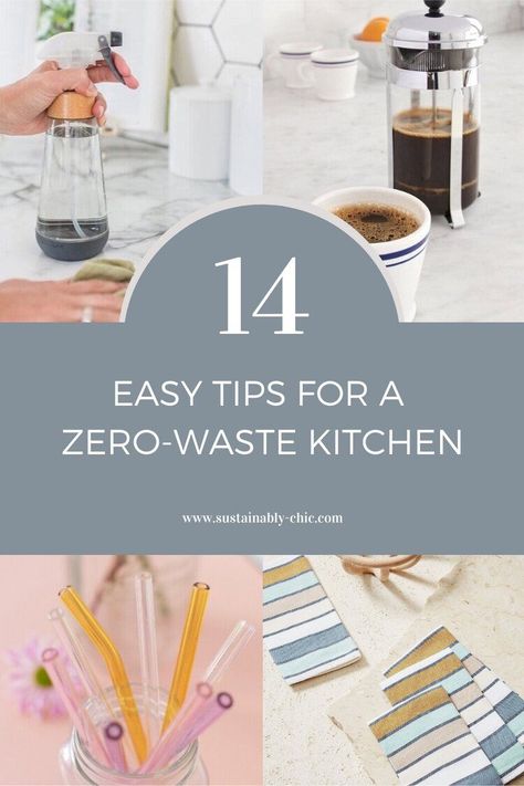 14 easy tips for a zero waste, minimalist kitchen! #kitcheninspo #smallspaces #minimalist clean living, sustainable living, bright kitchen, sustainable aesthetic, plastic free Sustainable Aesthetic, Reusable Food Wrap, Vegetable Scraps, Conscious Lifestyle, Paper Towel Tubes, Bright Kitchen, Stainless Steel Containers, Reusable Produce Bags, Zero Waste Kitchen