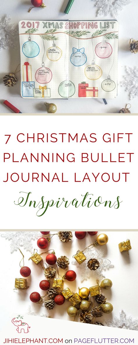 7 Christmas Gift Planning Bullet Journal Layout Inspirations Christmas Gift List Ideas, Bujo Christmas, Gift List Ideas, Bullet Journal Christmas Gift List, Bullet Journal Christmas, Xmas Shopping, Journal Layouts, Christmas Planning, Journal Supplies