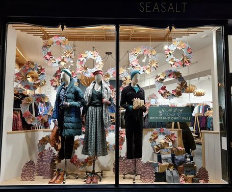 Christmas Window Display, Seasalt Cornwall. Artist Windows. Design inspiration, woodland foraging. Windows Design, Christmas Window Display, Seasalt Cornwall, Woodland Christmas, Christmas Window, Window Display, Cornwall, Behind The Scenes, Design Inspiration