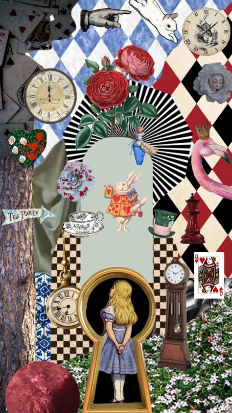 Alice In Wonderland Artwork, Wonderland Artwork, Alice In Wonderland Tea Party Birthday, Go Ask Alice, Alice In Wonderland Aesthetic, Alice Liddell, Stage Set Design, Alice And Wonderland Quotes, Decoupage Diy