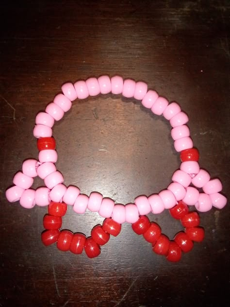 Kirby Bracelet, Kirby Crafts, Kirby Kandi, Character Kandi, Boredom Crafts, Kandi Bracelets Rave, Kandi Bracelets Ideas, Kandi Crafts, Kandi Bracelet Ideas