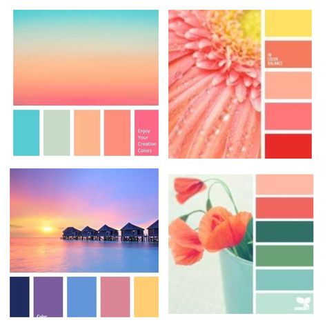 Coral Color Schemes, Bokeh Art, Lavender Color Palette, Coral Colour Palette, Beach Color Palettes, Colours That Go Together, Color Design Inspiration, Color Mixing Chart, Color Palette Challenge