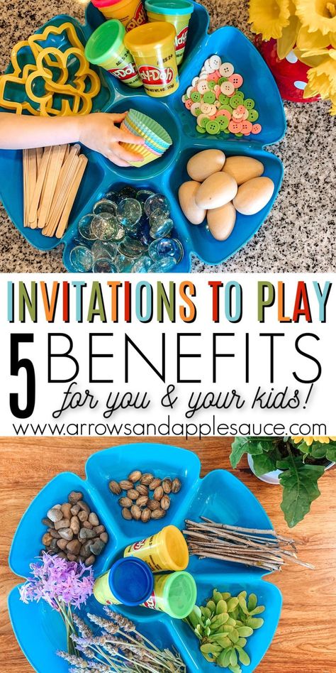 Creating An Invitation To Play | 5 Benefits - Arrows & Applesauce Kids Gratitude Journal, Gratitude Journal For Kids, Play 5, Journal For Kids, Daily Writing Prompts, Invitation To Play, Daily Writing, Tot School, Play Based