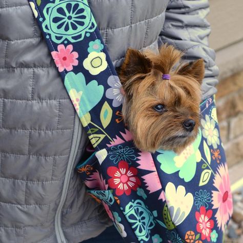 Sammy Bag Dog Sling | Craftsy Pet Sling Pattern Free, Diy Pet Sling, Dog Sling Pattern, Diy Dog Carrier Sling, Dog Patterns Sewing, Puppy Clothes Patterns, Diy Dog Carrier, Dog Carrier Pattern, Floral Arrangements Diy Centerpieces