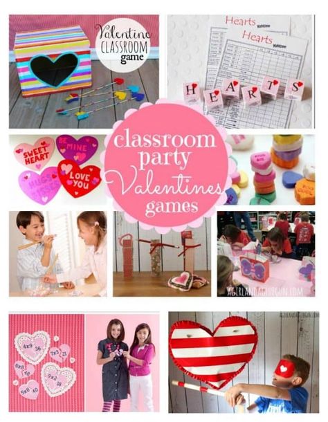 Valentines games and crafts for Classroom parties - A girl and a glue gun Valentines Classroom Party, Valentine Class Party Ideas, Valentine's Games, Classroom Party Ideas, Classroom Valentines Party, Valentines Classroom, Classroom Party Games, Valentines Class Party, Valentine Party Game