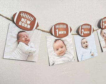 Football Theme Birthday, Football First Birthday, Monthly Photo Banner, Boys First Birthday Party Ideas, Boys 1st Birthday Party Ideas, First Birthday Photo, Football Birthday Party, Birthday Photo Banner, 1st Birthday Party Themes