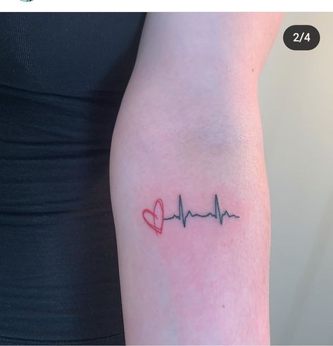 Normal Sinus Rhythm Tattoo Rhythm Strip Tattoo Cardiac Nurse Tattoo EKG #realrhythmstrip #cardiacnursing #accurateheartrhythm Simple Nursing Tattoos, Sinus Rhythm Tattoo, Cardiac Nurse Tattoo, Cardiac Tattoo, Heart Rhythm Tattoo, Ekg Tattoo Ideas, Heart Monitor Tattoo, Rhythm Tattoo, Strip Tattoo