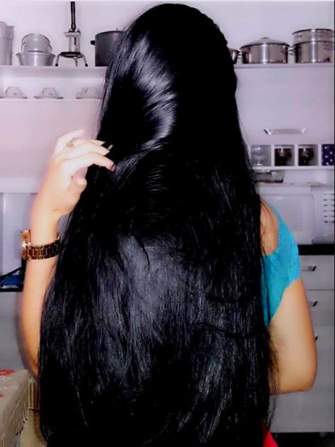 14 Jet Black Hair Color Ideas To Try In 2024 Shiny Black Hair, Trendy We Fryzurach, Long Shiny Hair, Long Indian Hair, Long Silky Hair, Jet Black Hair, Long Hair Pictures, Lustrous Hair, Hair Dark