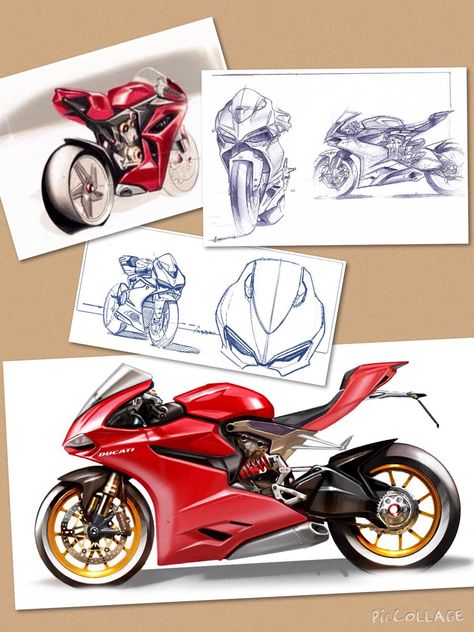 Motorcycle Design Sketch, Motor Bike Drawing, Moto Drawing, Concept Motorcycles Sketches, Ducati 1199, Motorcycle Artwork, Motorcycle Drawing, Image Moto, Bike Drawing