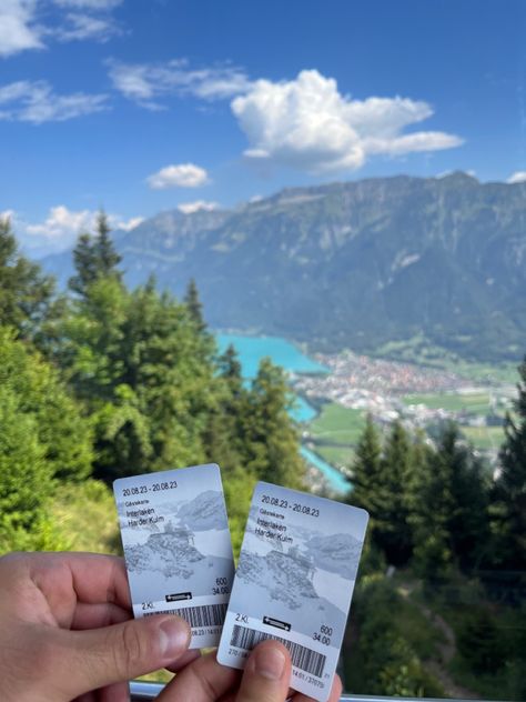 On top of Harder Kulm Switzerland, aesthetically pleasing Interlaken Switzerland Aesthetic, Switzerland Souvenirs, Swiss Summer, Switzerland Aesthetic, Road Trip Europe, Passport Stamps, Interlaken, Polaroid Pictures, 2025 Vision