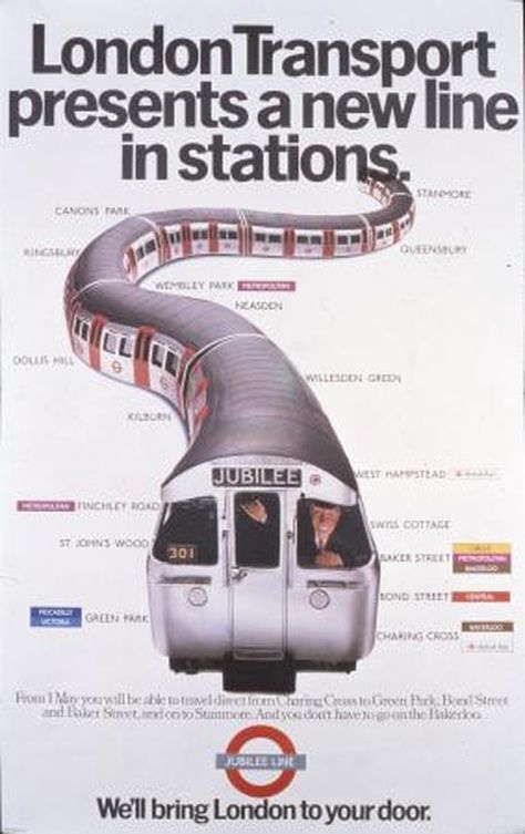 London Transport Posters, London Underground Train, Posters Advertising, London Underground Map, London Underground Tube, Line Poster, Tube Train, Underground Tube, Jubilee Line