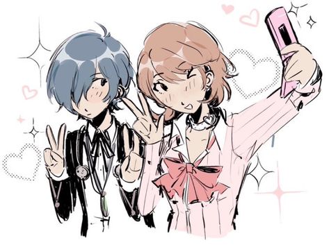 Yukari Takeba Fanart, Makoto Yuki X Yukari Takeba, Persona Fanart, Makoto Yuki, Shin Megami Tensei Persona, Monkey Pictures, Persona 3, Megami Tensei, Shin Megami Tensei