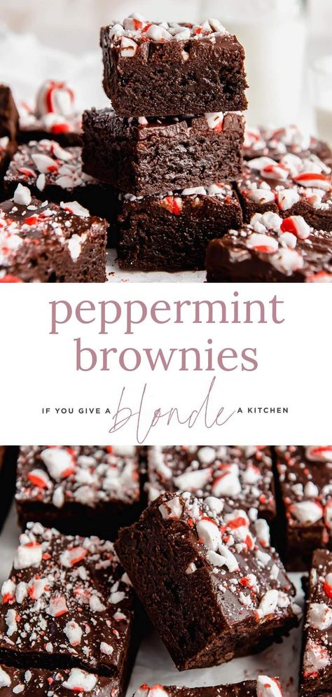 Peppermint Recipes Desserts, Peppermint Brownies Recipe, Classic Fudge, Chocolate Peppermint Brownies, Peppermint Dessert, Easy Brownie, Peppermint Recipes, Dessert Halloween, Xmas Baking