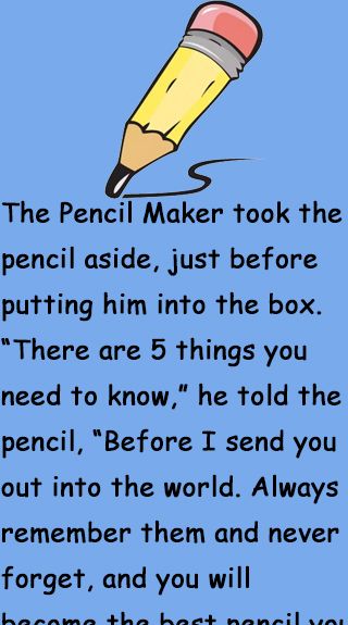 The Pencil Story, Parable Of The Pencil, Feminist Jokes, Stories With Moral Lessons, English Moral Stories, Short Moral Stories, Inspirational Life Lessons, Moral Stories For Kids, Christian Stories