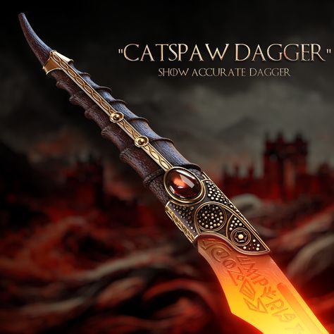 Catspaw Dagger - Show Accurate Dagger - House of the Dragon - Game of thrones Shaena Targaryen, Dragon Dagger, Valyrian Steel, Tv Show House, Game Of Thrones Artwork, Show House, Loki Fanart, Asoiaf Art, Song Of Ice And Fire