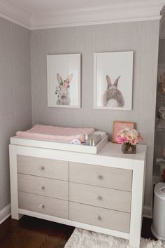 Celebrity Nurseries, Unisex Baby Room, Grey Baby Nursery, Bunny Nursery, Girl Nursery Room, Nursery Baby Room, Pink Nursery, Project Nursery, Baby Bedroom