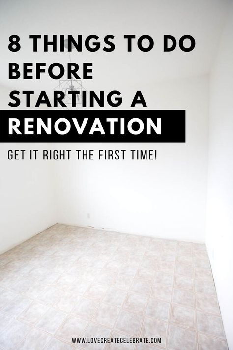 What Order To Remodel A House, Renovation House Ideas, How To Start Renovating Your Home, What Order To Renovate A House, Tips For Home Renovation, House Renovations On A Budget, House Renos On A Budget, Renovating Bathroom On A Budget, Fixer Upper Checklist