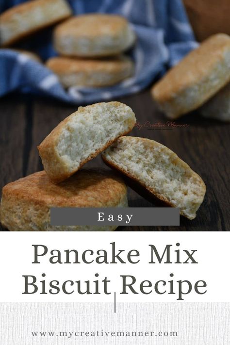 Upgrade your breakfast game with our homemade pancake mix biscuit recipe These biscuits are super easy to make and turn out perfectly fluffy and delicious. Pancake Mix Biscuits Simple, Biscuits Out Of Pancake Batter, Pancake Mix Biscuits, Homemade Biscuit Recipe, Biscuits For Breakfast, Easy Pancake Mix, Homemade Buttermilk Pancakes, Homemade Biscuit, Homemade Pancake Mix