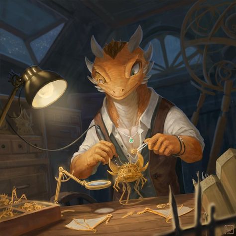 Male kobold dragon dragonborn orangeskin artificer tinkerer Dnd Dragonborn, Dungeons And Dragons Art, Heroic Fantasy, Dungeons And Dragons Characters, Dnd Art, Dungeons And Dragons Homebrew, Fantasy Concept Art, Nagano, Fantasy Rpg