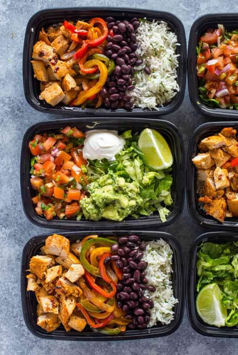 Healthy Chicken Meal Prep, Meal Prep Lunches, Food Meal Prep, Lunch Prep, Chicken Burrito, Prep Meals, Weekly Meal Prep, Prep Lunch, Prep Bowls