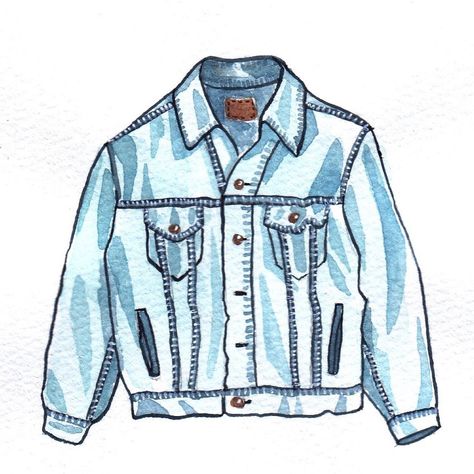 vintage denim jeans jacket mochni drawing Jean Jacket Illustration, Jean Jacket Drawing, Denim Jacket Illustration, Denim Jacket Drawing, Denim Drawing, Jean Drawing, Jacket Sketch, Jacket Illustration, Clothing Illustration