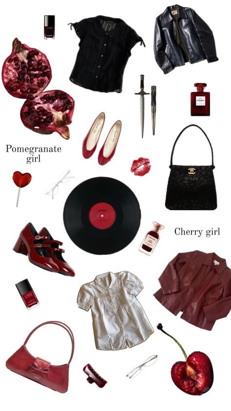 Pomegranate girl and cherry girl Pomegranate Girl, Pomegranate Aesthetic, Cherry Girl, Aesthetic Outfits, Outfits Aesthetic, Pomegranate, Aesthetic Clothes, Girl Outfits, Cherry