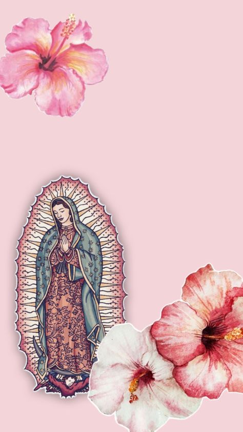 Mexican Catholic Art, Mother Mary Wallpaper, Guadalupe Wallpaper, Chicana Aesthetic, Mary Wallpaper, Mexico Wallpaper, Plain Wallpaper Iphone, Catholic Wallpaper, Mary Art