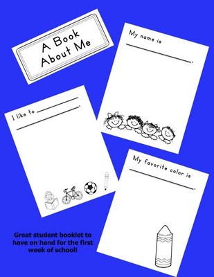 A Book About Me - I would like to have my daughter fill something like this out at the beginning of the year. Book About Me, All About Me Book, All About Me Preschool, All About Me Activities, About Me Activities, First Week Of School, First Day Of School Activities, School English, End Of School Year