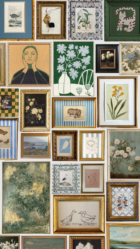 #shuffle #homedecor #vintage #nature #wallpaper #artwork #frames Vintage Nature Wallpaper, Wallpaper Artwork, Abstract Painting Diy, Creative Wall Art, Gallery Wall Living Room, Wall Art Ideas, Creative Wall, Vintage Nature, Wall Gallery