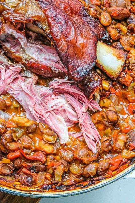 Smoked Hock Recipes, Ham Hock Beans, Ham Hawks And Beans, Smoked Ham Shank Recipes, Ham Hocks Recipes, Ham Hock And Beans In Crockpot, Ham Hock Recipes Crockpot, Pork Hocks Recipe Slow Cooker, Smoked Ham Hock Recipes