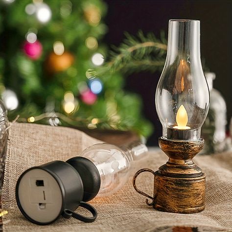 Electronic Candles, Luminaire Vintage, Dinner Party Table, Flickering Lights, Inspire Me Home Decor, Flickering Candles, Kerosene Lamp, Led Candle, Flameless Candles