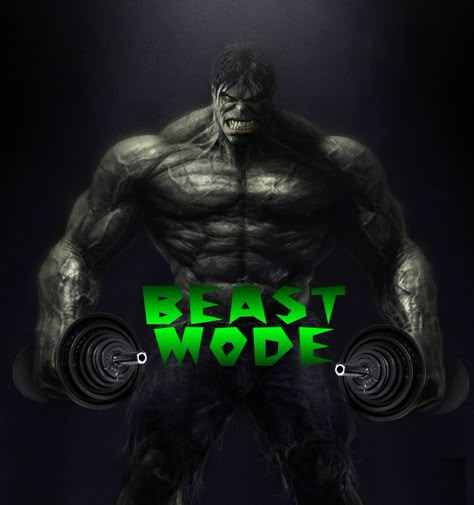 Beast Mode! Hulk Art, Hulk Smash, The Incredible Hulk, Gym Quote, Hulk Marvel, Gym Memes, The Hulk, Gym Humor, Incredible Hulk